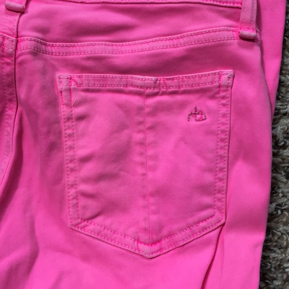 Rag & Bone Neon Pink Legging Jeans - Picture 5 of 7